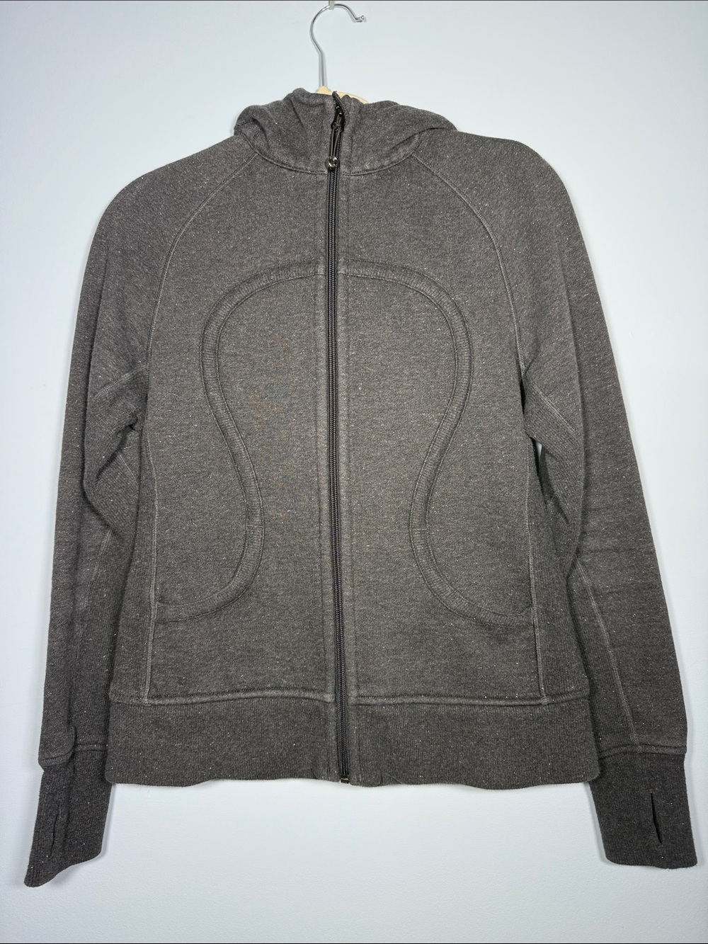 Lululemon Scuba Hoodie Dark Grey Sparkle Size 8